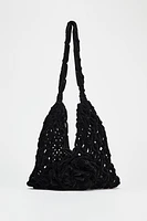 VELVET LOOK MAXI BUCKET BAG