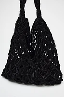 VELVET LOOK MAXI BUCKET BAG