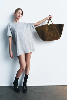 SUEDE TOTE BAG