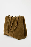 SUEDE TOTE BAG