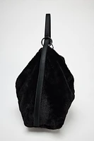 FAUX FUR BUCKET BAG