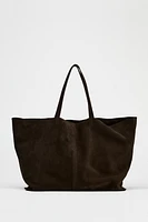 SUEDE MAXI TOTE