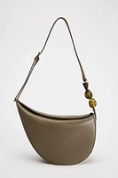 BEADED ASYMMETRICAL CROSSBODY BAG