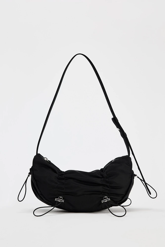 RUCHED SHOULDER BAG