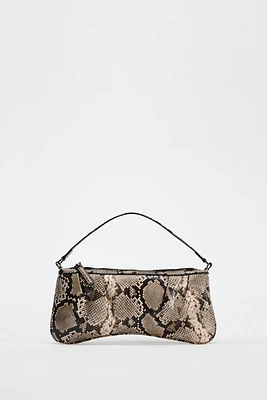 ANIMAL SKIN EFFECT SHOULDER BAG