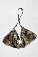 ANIMAL SKIN EFFECT SHOULDER BAG