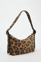 LEATHER ANIMAL PRINT SHOULDER BAG