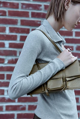 POCKETED SHOULDER BAG