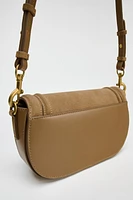 SPLIT LEATHER CROSSBODY BAG