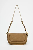 SPLIT LEATHER CROSSBODY BAG