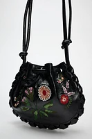 MINI LEATHER COWBOY BUCKET BAG