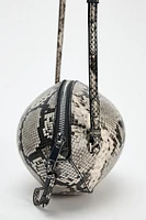 ANIMAL PRINT OVAL CROSSBODY BAG