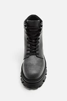 CHUNKY LACE-UP BOOTS