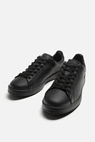 LEATHER LACE-UP SNEAKERS