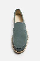 JUTE SOLE LEATHER LOAFERS