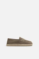 JUTE SOLE LEATHER LOAFERS