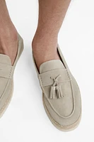 JUTE SOLE LEATHER LOAFERS