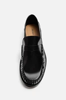 LEATHER SADDLE LOAFERS LIMITED EDITION