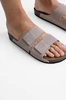 DOUBLE STRAP LEATHER SANDALS