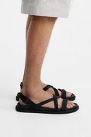 CROSSED STRAP SANDALS