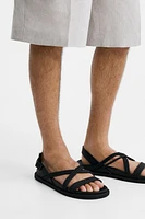 CROSSED STRAP SANDALS