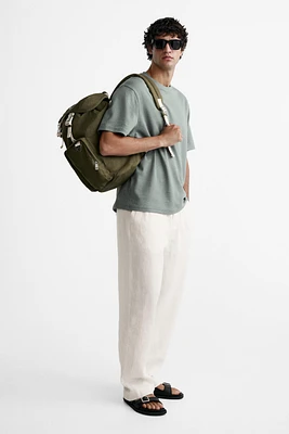 MULTI-POCKET FABRIC BACKPACK