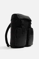 RUBBERIZED MULTI-POCKET BACKPACK