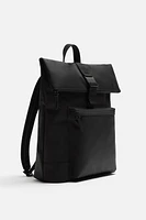 RUBBERIZED FLAP BACKPACK