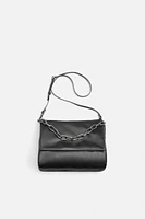 CHAIN TRIM FLAP CROSSBODY BAG