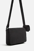 NYLON FLAP CROSSBODY BAG