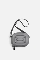 RIGID RUBBERIZED CROSSBODY BAG