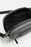 RIGID RUBBERIZED CROSSBODY BAG