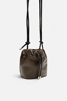 LEATHER BUCKET BAG X NANUSHKA