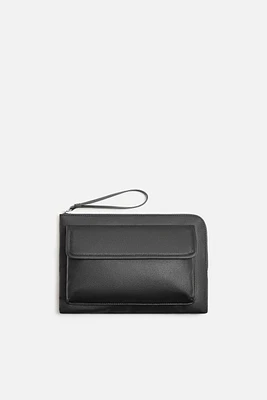 TEXTURED POCKET CLUTCH