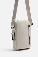 RUBBERIZED CROSSBODY BAG