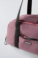 CONTRASTING GYM DUFFEL BAG