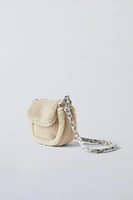 FAUX SHEARLING CROSSBODY BAG