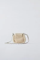 FAUX SHEARLING CROSSBODY BAG