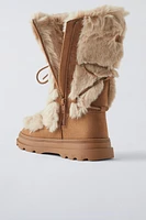 FAUX FUR TALL BOOTS