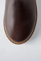 LINED LEATHER BOOTS