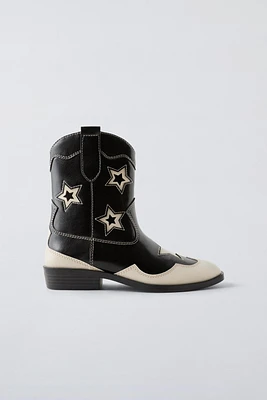 STAR COWBOY ANKLE BOOTS