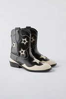 STAR COWBOY ANKLE BOOTS