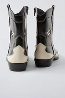 STAR COWBOY ANKLE BOOTS