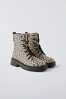 ANIMAL PRINT ANKLE BOOTS