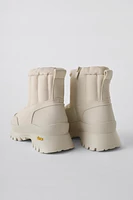 VIBRAM® WATER REPELLENT QUILTED ANKLE BOOTS