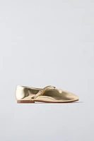 METALLIC BALLET FLATS