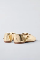 METALLIC BALLET FLATS