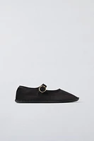 VELVET BALLET FLATS