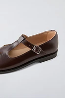 T-STRAP LEATHER SHOES