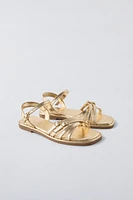 METALLIC STRAP SANDALS